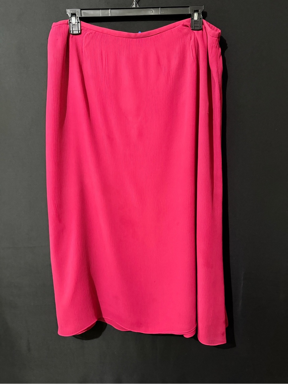 Bright Pink Midi Skirt — Sleek Pull-On Style